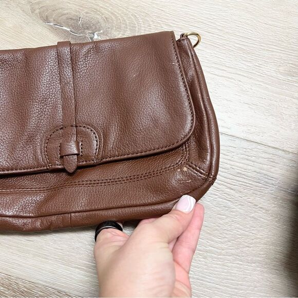 Isaac Mizrahi Live LG Satchel Leather Shoulder Bag Tote Purse Handbag Brown - Picture 13 of 16